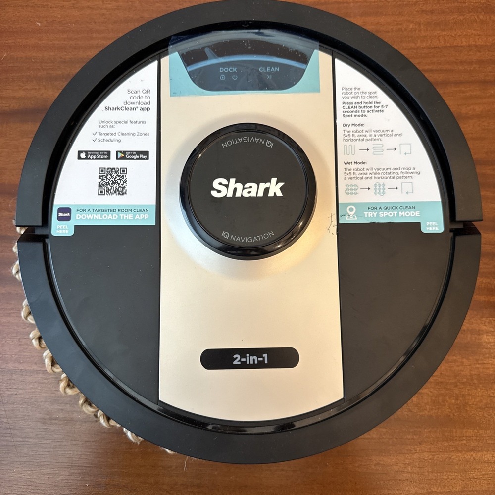 New Shark IQ 2-in-1 Robot Vacuum Mop‎ RV2410WOUS – Body Only No Base/Charger
